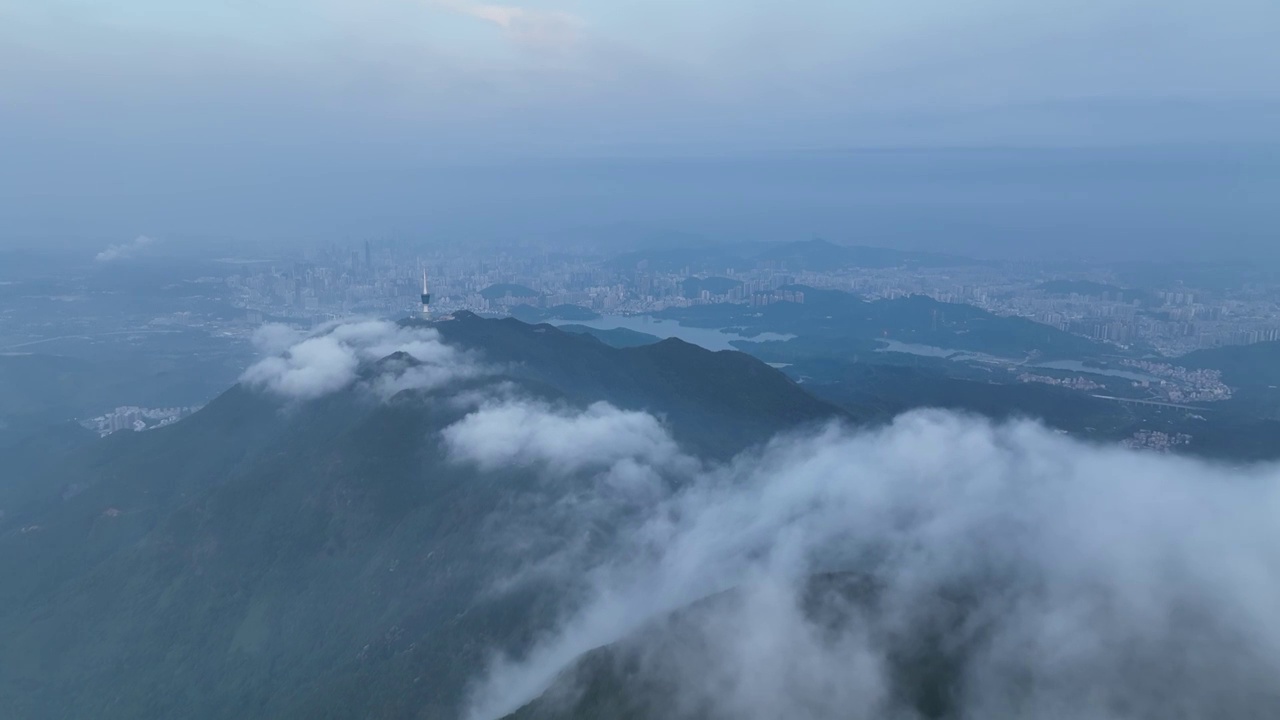 深圳梧桐山云海日出视频素材