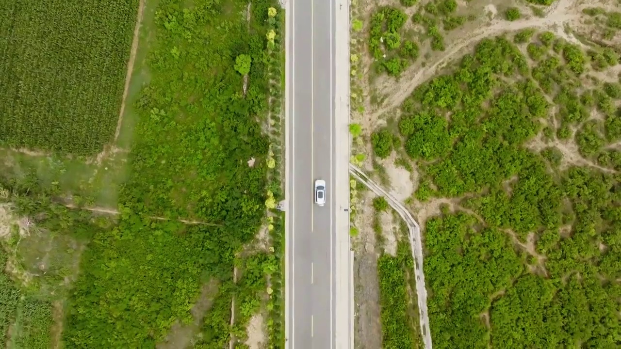 内蒙古赤峰市巴林左旗公路风光（航拍）视频素材