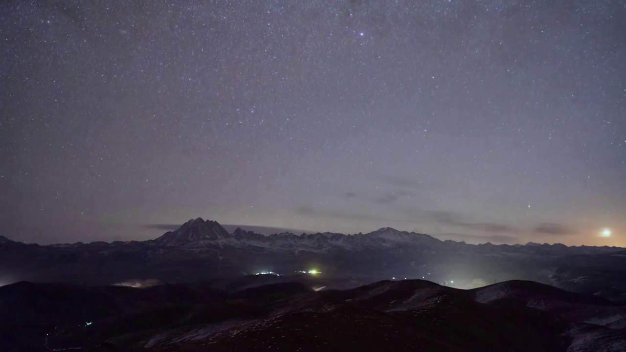 川西雅拉神山自然星空延时视频素材画面2