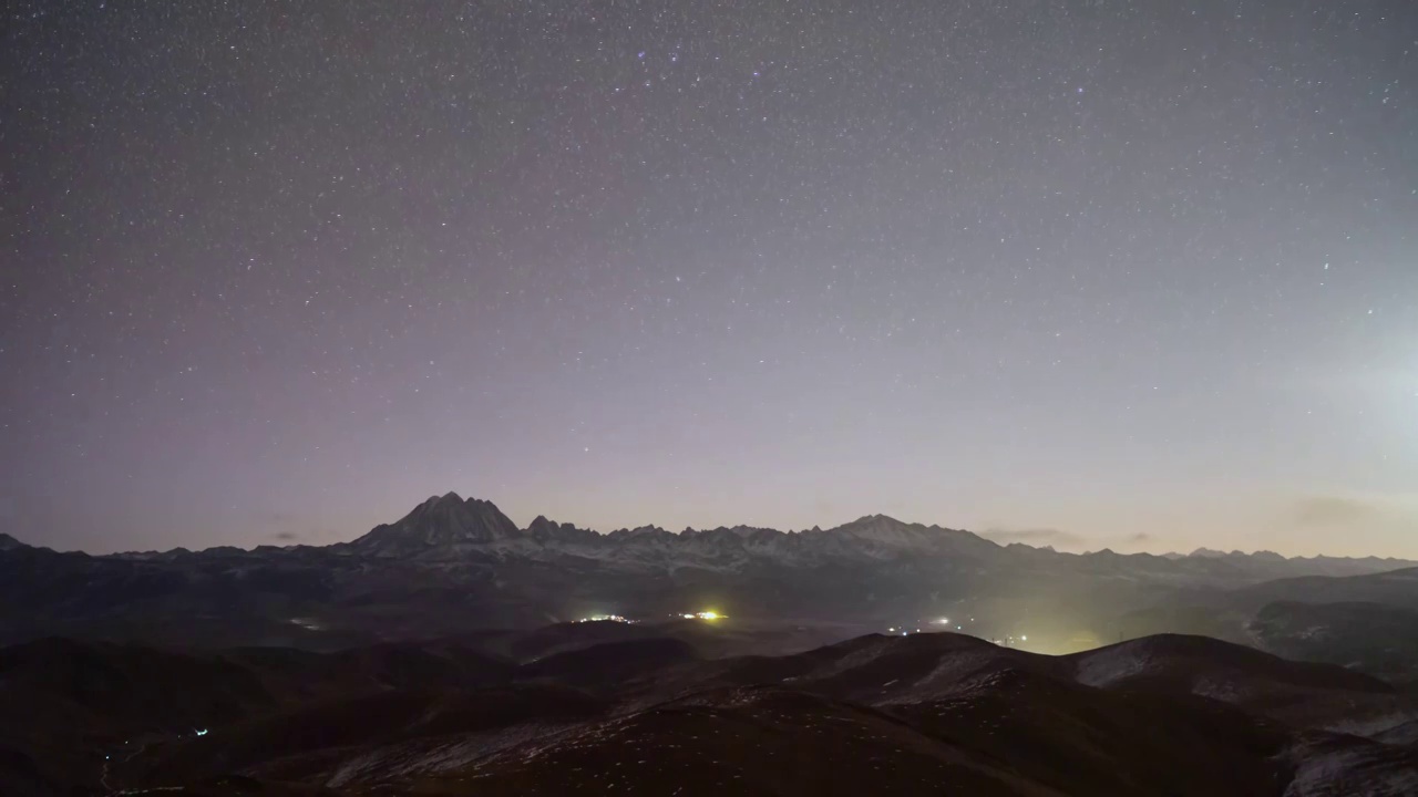 川西雅拉神山自然星空延时视频素材画面4
