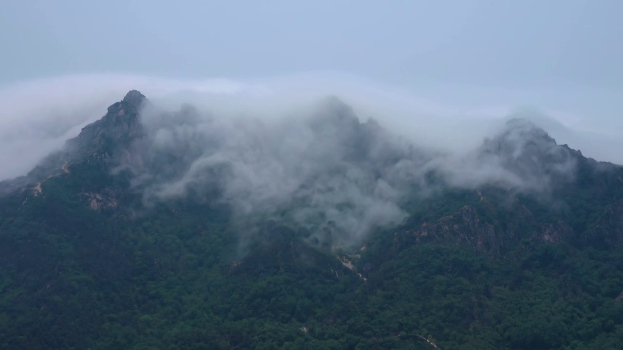 青岛浮山云雾视频素材