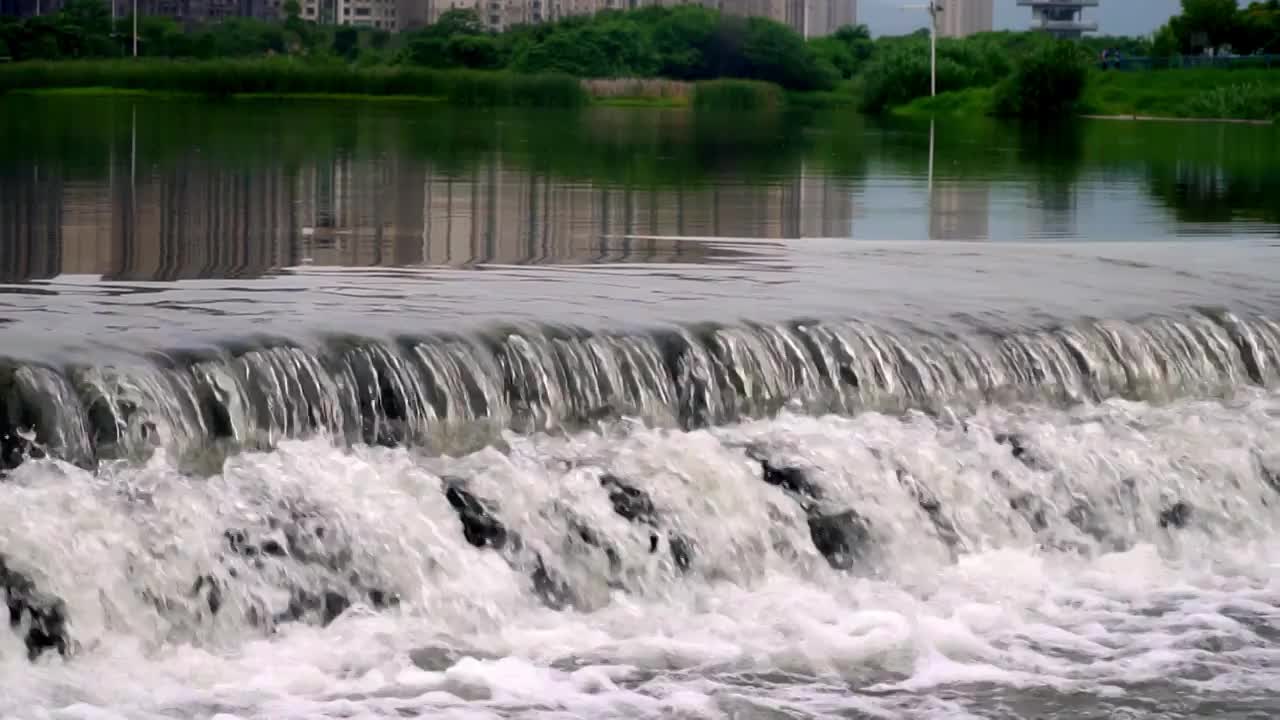 福清天宝陂河流视频素材