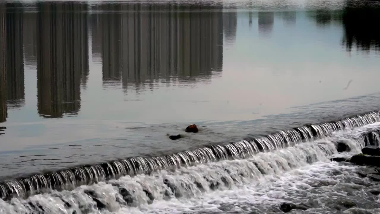 福清天宝陂河流视频素材