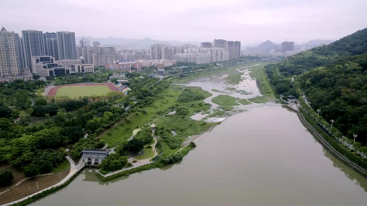 航拍福清天宝陂农田视频素材