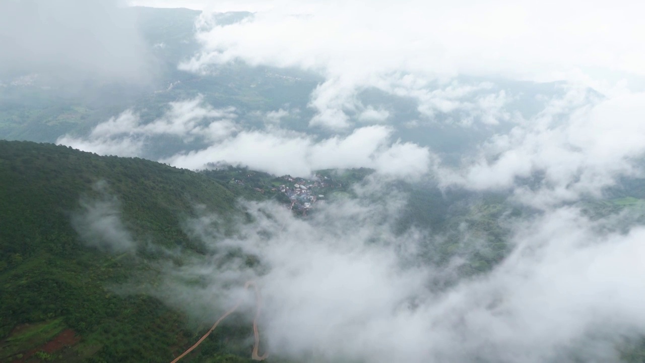 云南省红河州石屏县山区云海风光视频素材