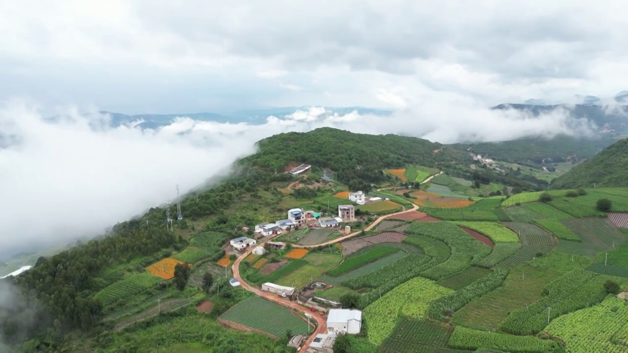 云南省红河州石屏县山区田园风光视频素材