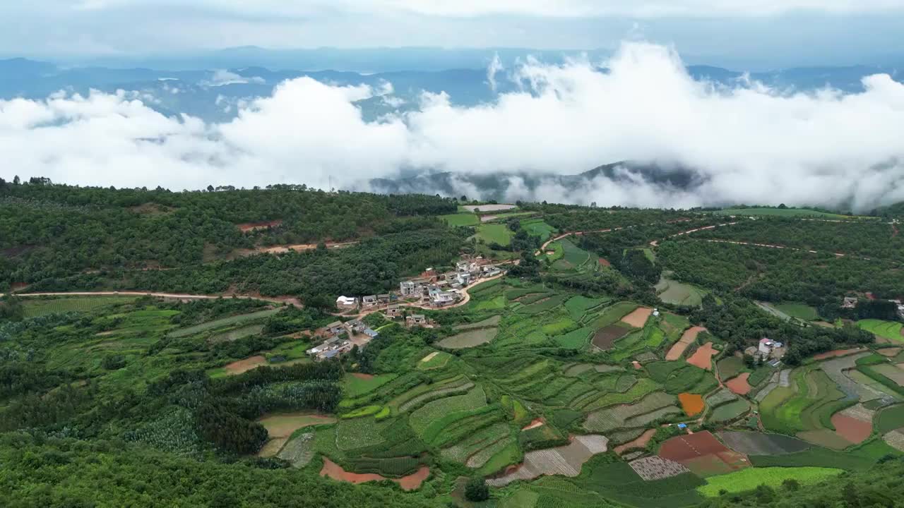 云南省红河州石屏县山区田园风光视频素材