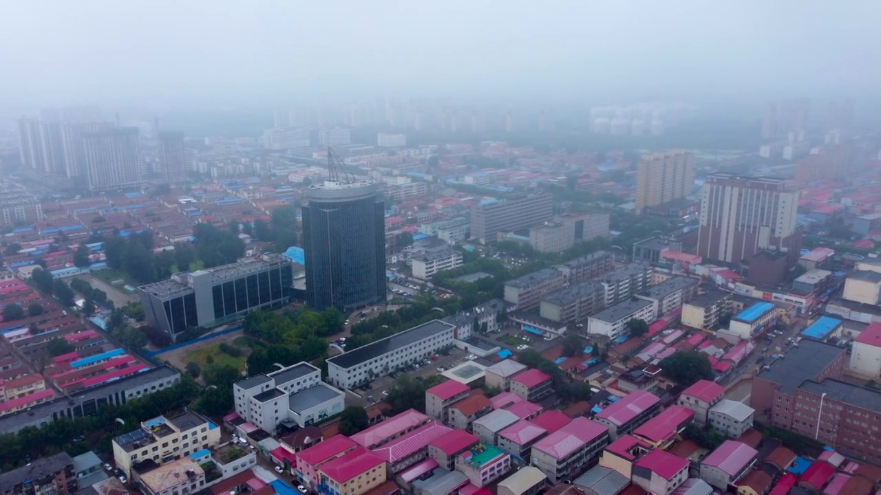 霸州市 益津中路 建设西道 航拍 城市视频素材