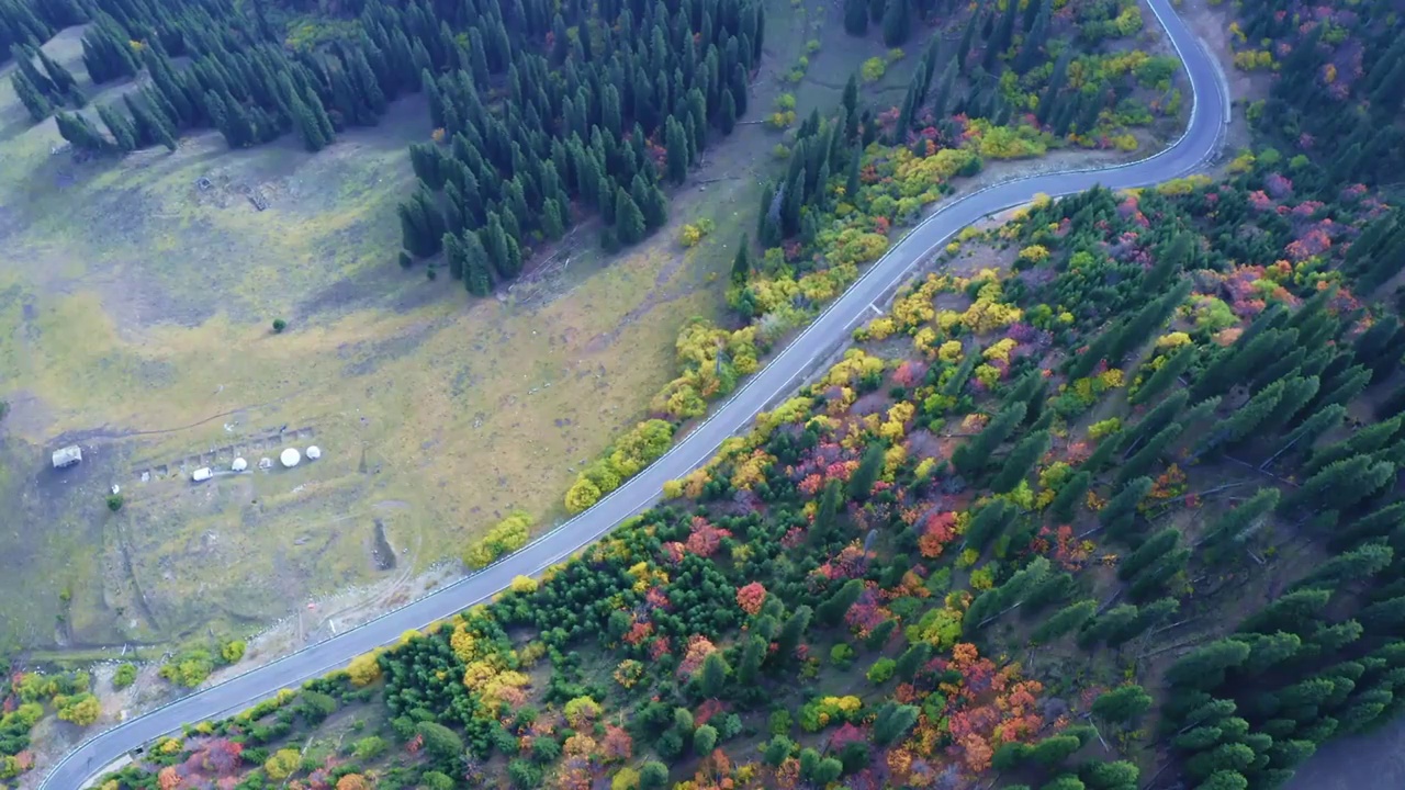 秋季的独库公路视频素材