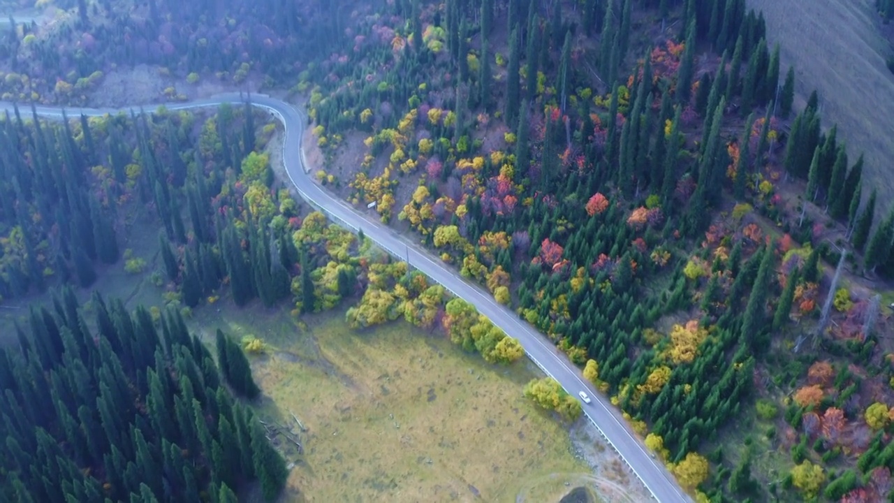 秋季的独库公路视频素材