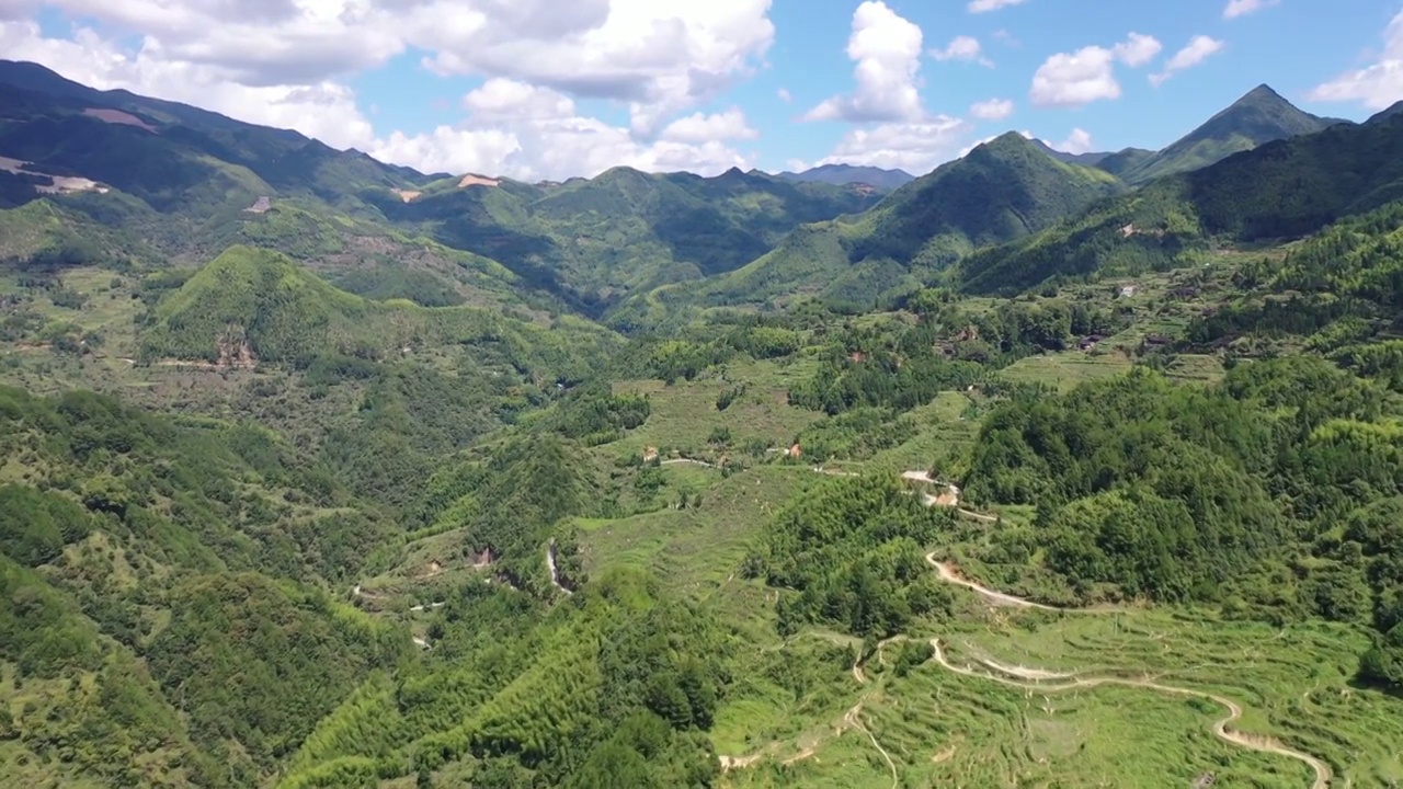 景宁雁溪大山航拍视频素材