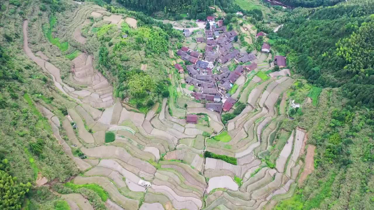 丽水景宁传统村落高沈村视频素材