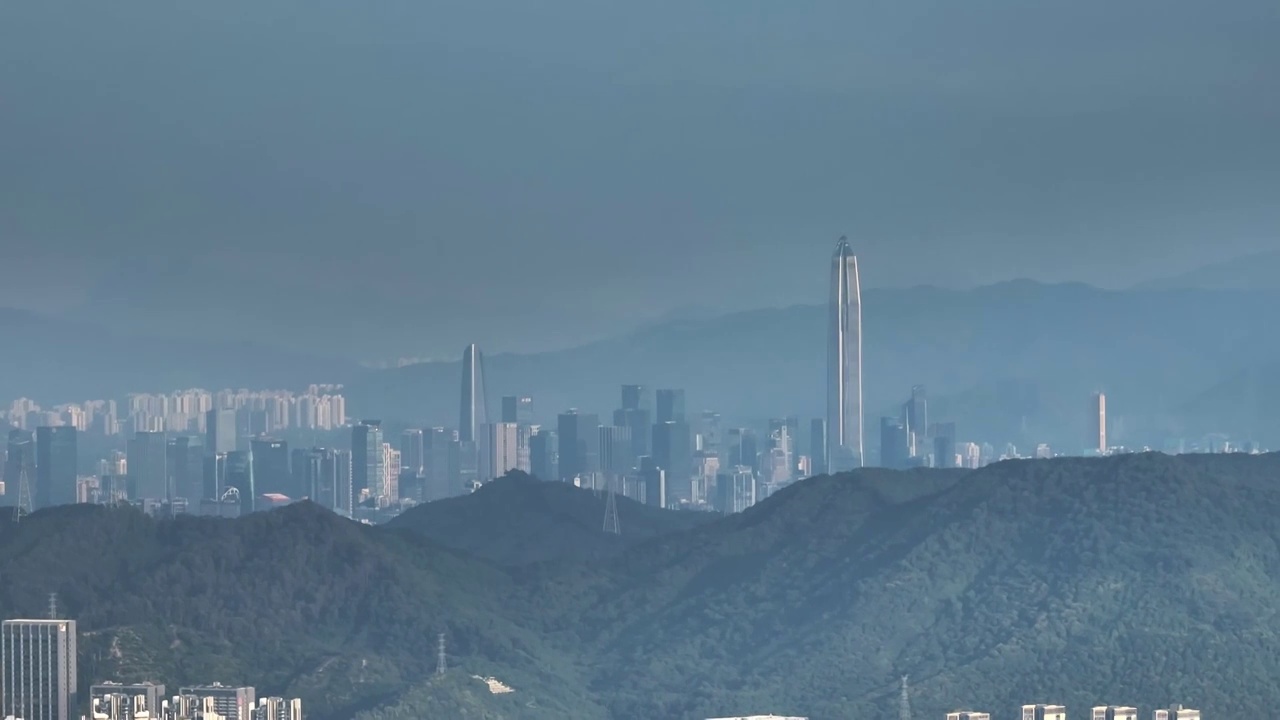 深圳福田CBD建筑群视频素材