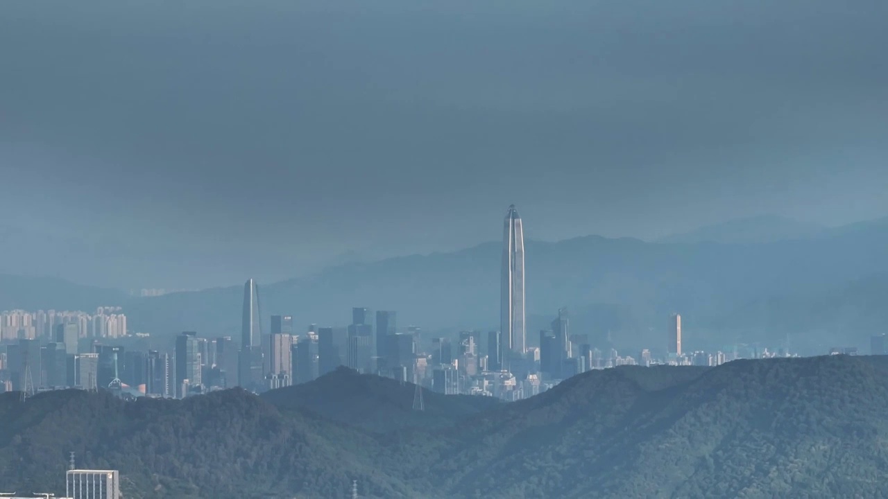 深圳福田CBD建筑群视频素材