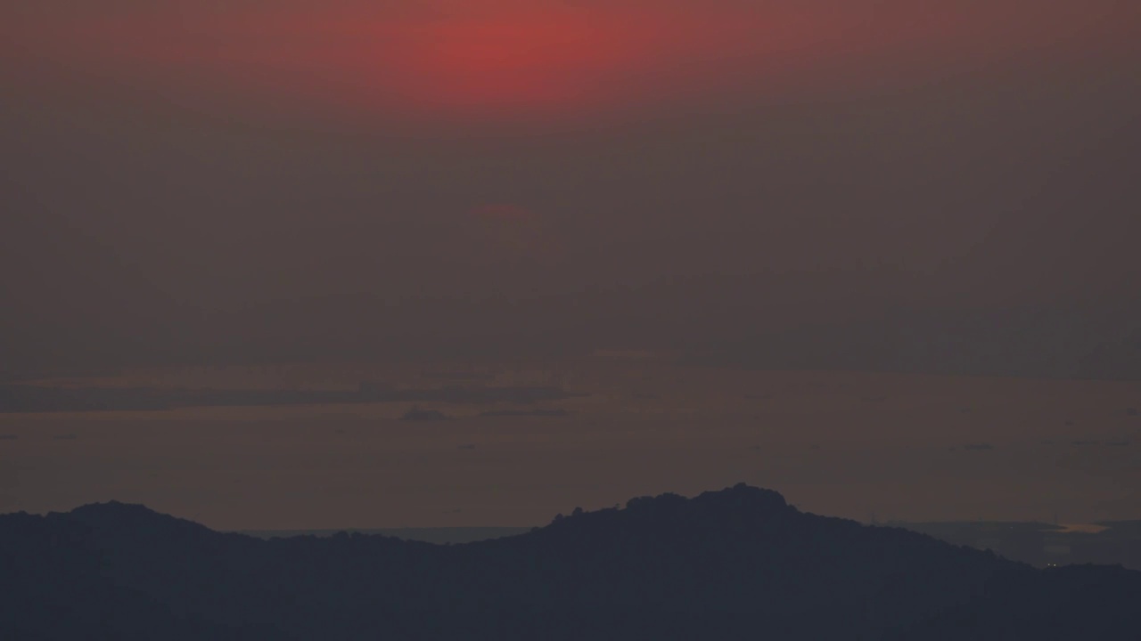 黄昏落日红太阳夕阳西下视频素材