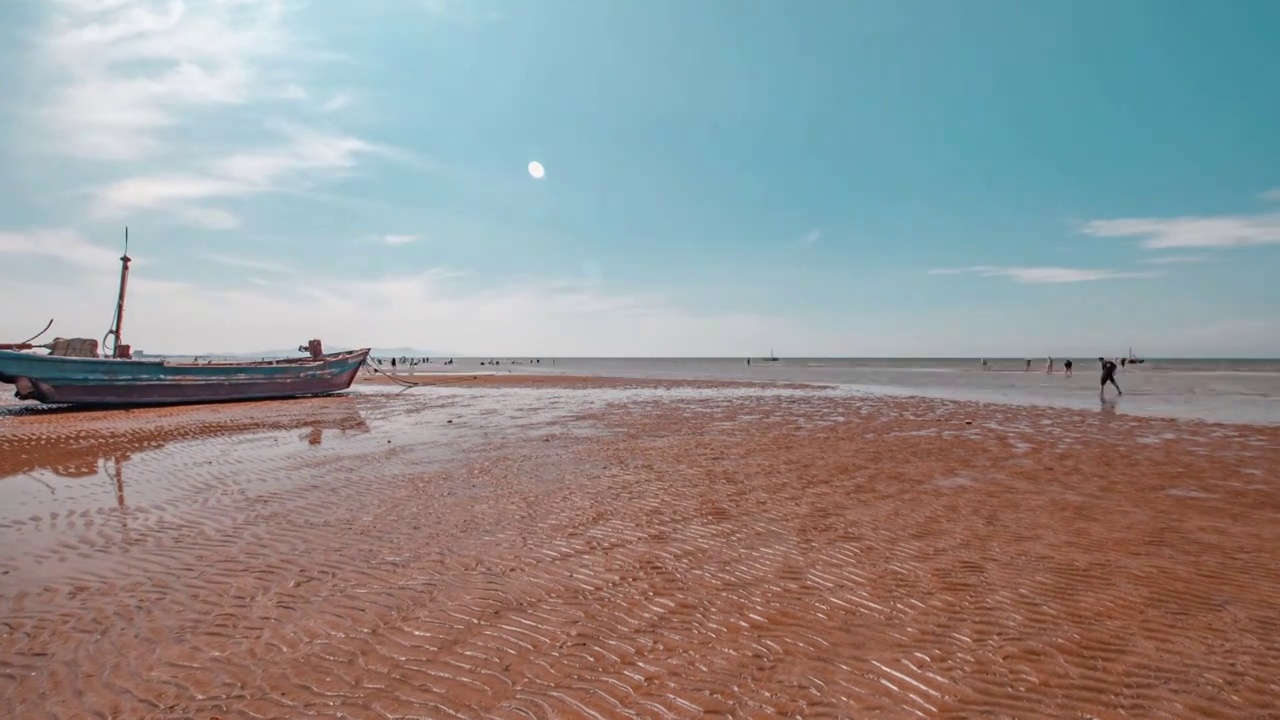 中国辽宁大连夏家河浴场海岸视频素材