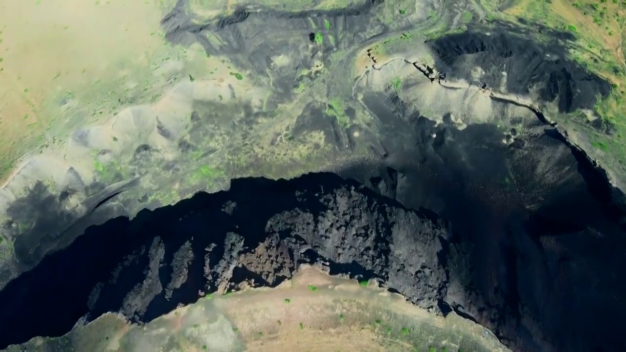 乌兰察布火山航拍视频素材