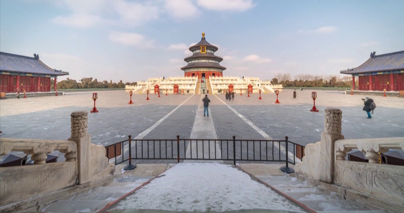 雪霁祈年殿延时视频素材