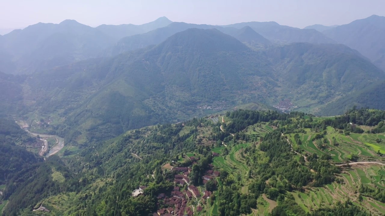 景宁县传统村落董川村视频素材