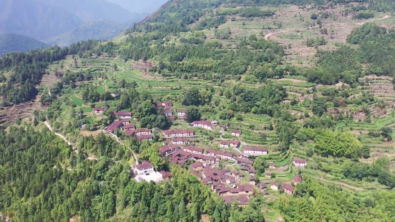 景宁县传统村落董川村视频素材