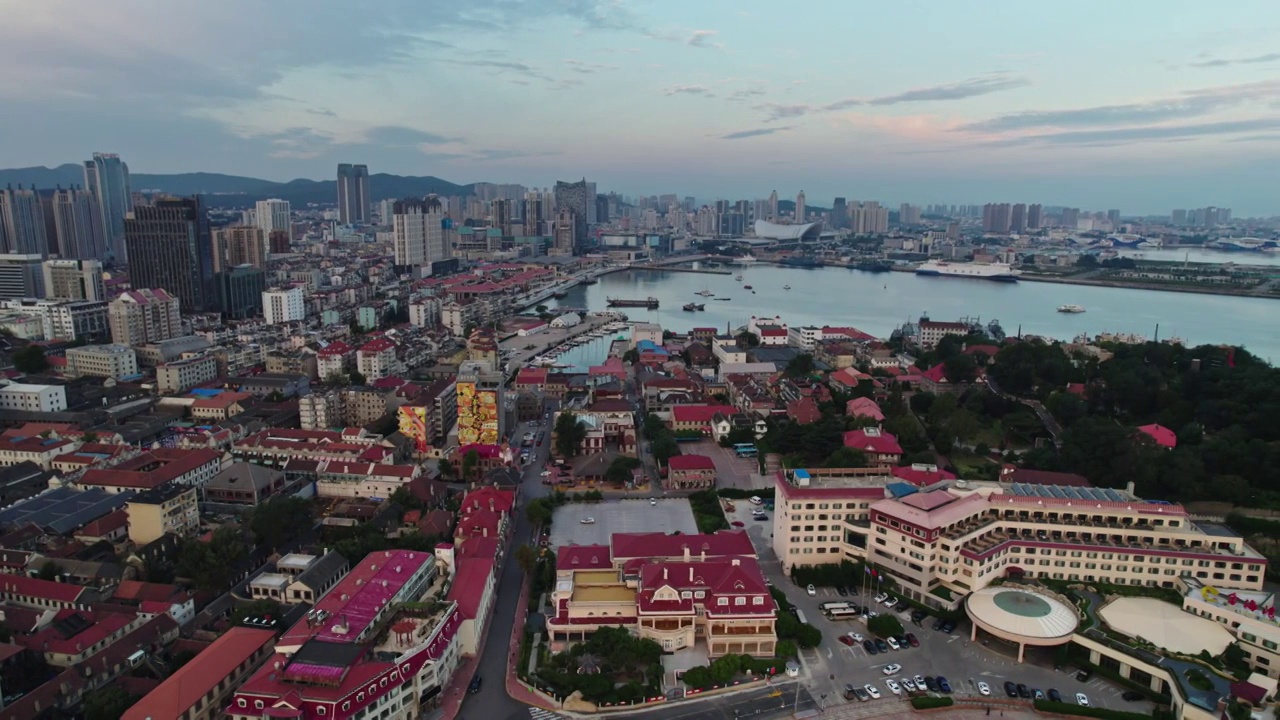 烟台城市航拍视频素材