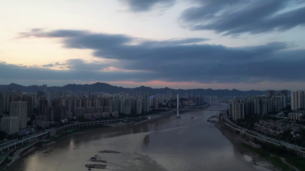 重庆城市建筑都市风光航拍风景素材合集（合集）视频素材画面3