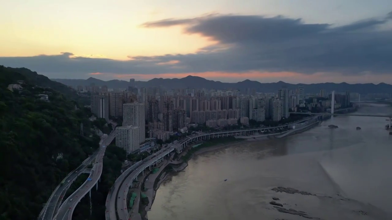 重庆城市建筑都市风光航拍风景素材合集（合集）视频素材画面4