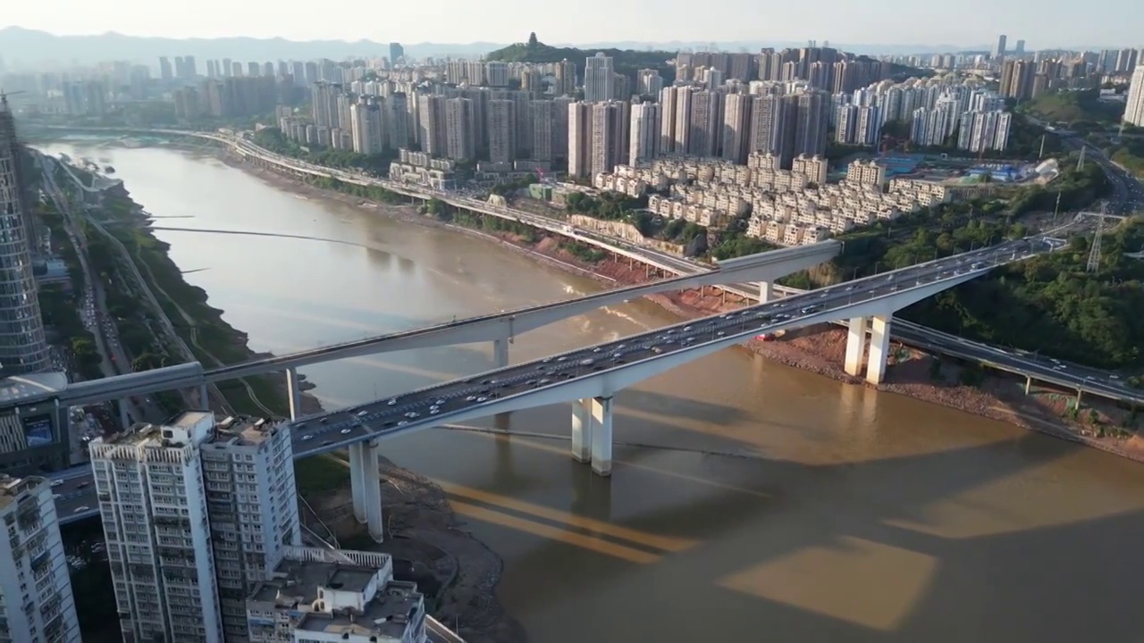 重庆城市建筑都市风光航拍风景合集（合集）视频素材画面2