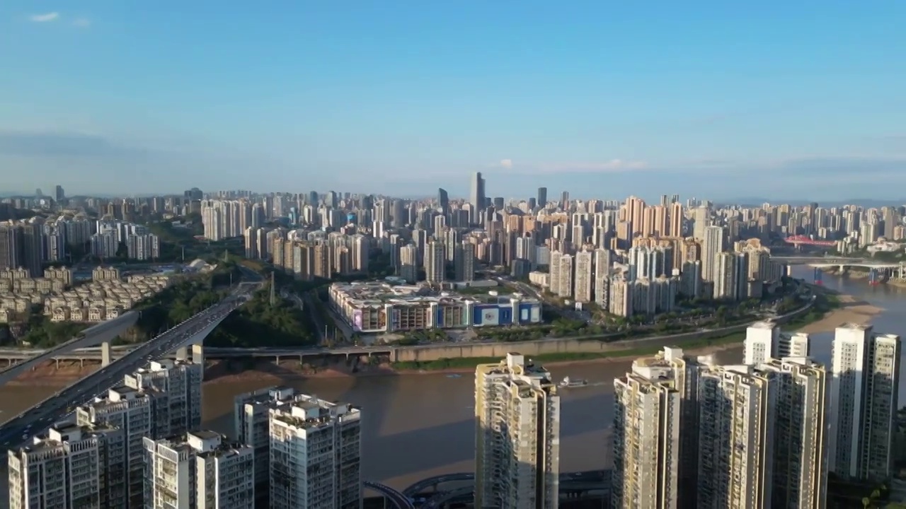 重庆城市建筑都市风光航拍风景合集（合集）视频素材画面3