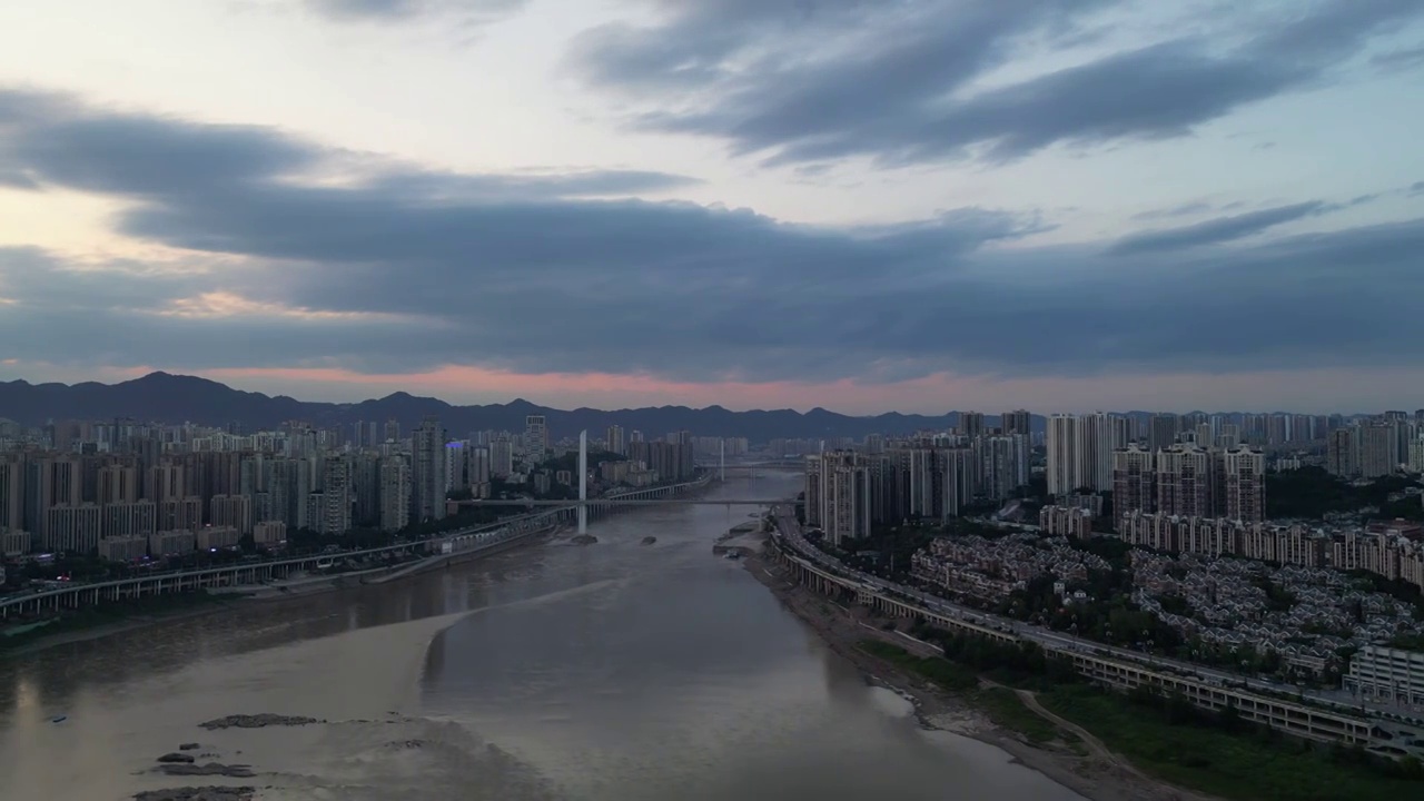 重庆城市建筑都市风光航拍风景素材合集（合集）视频素材画面1
