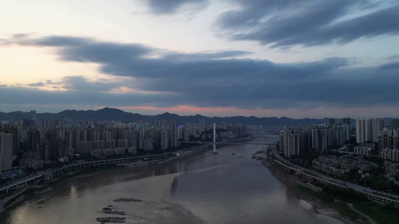 重庆城市建筑都市风光航拍风景素材合集（合集）视频素材画面2