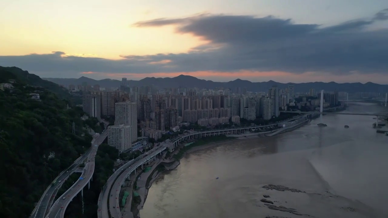 重庆城市建筑都市风光航拍风景素材合集（合集）视频素材画面3