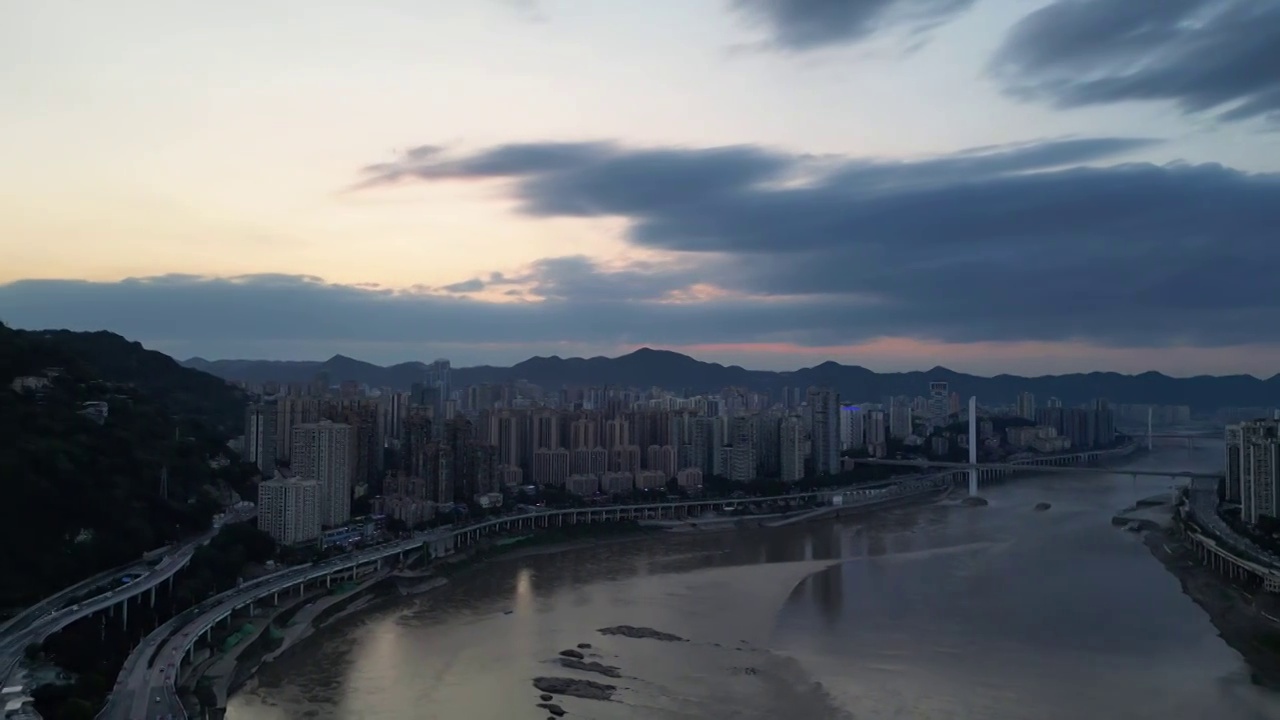 重庆城市建筑都市风光航拍风景素材合集（合集）视频素材画面4