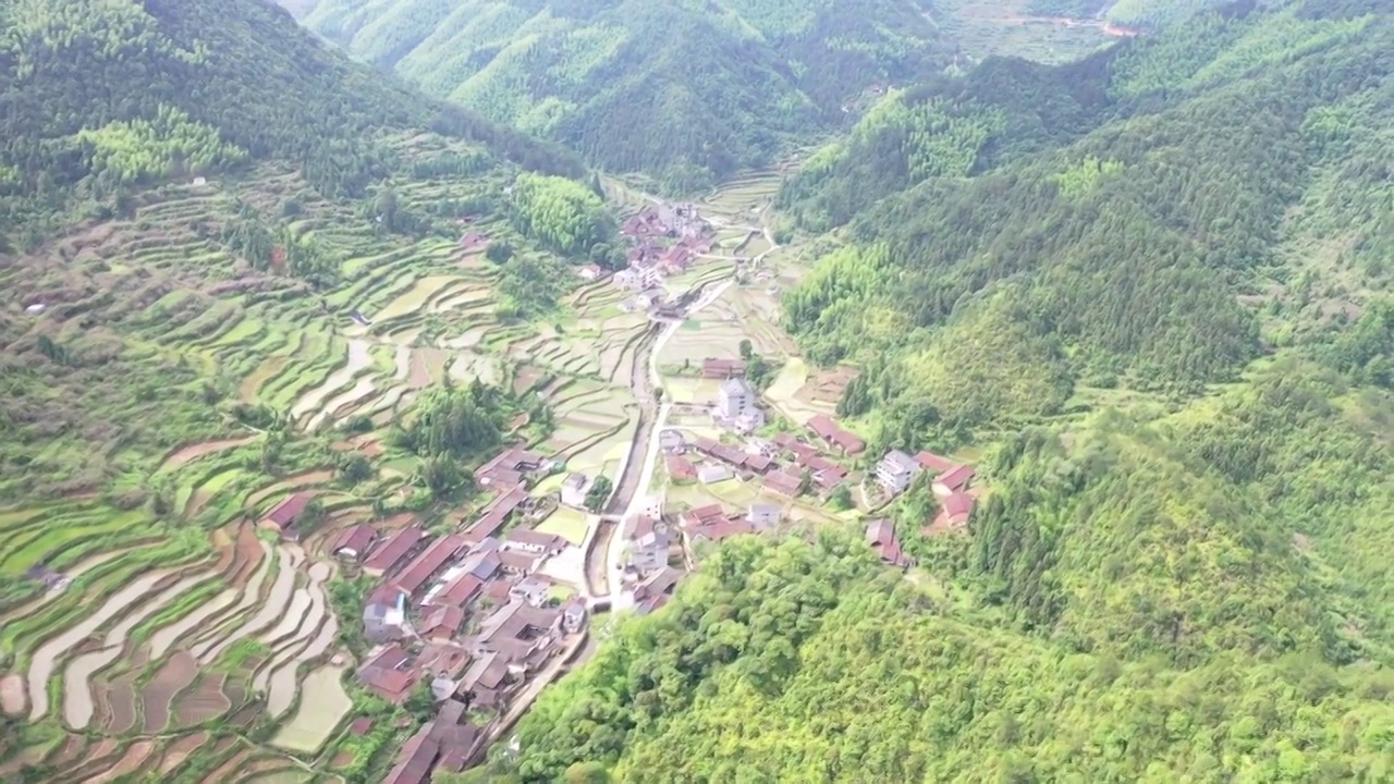 丽水传统村落景宁县金包山村视频素材