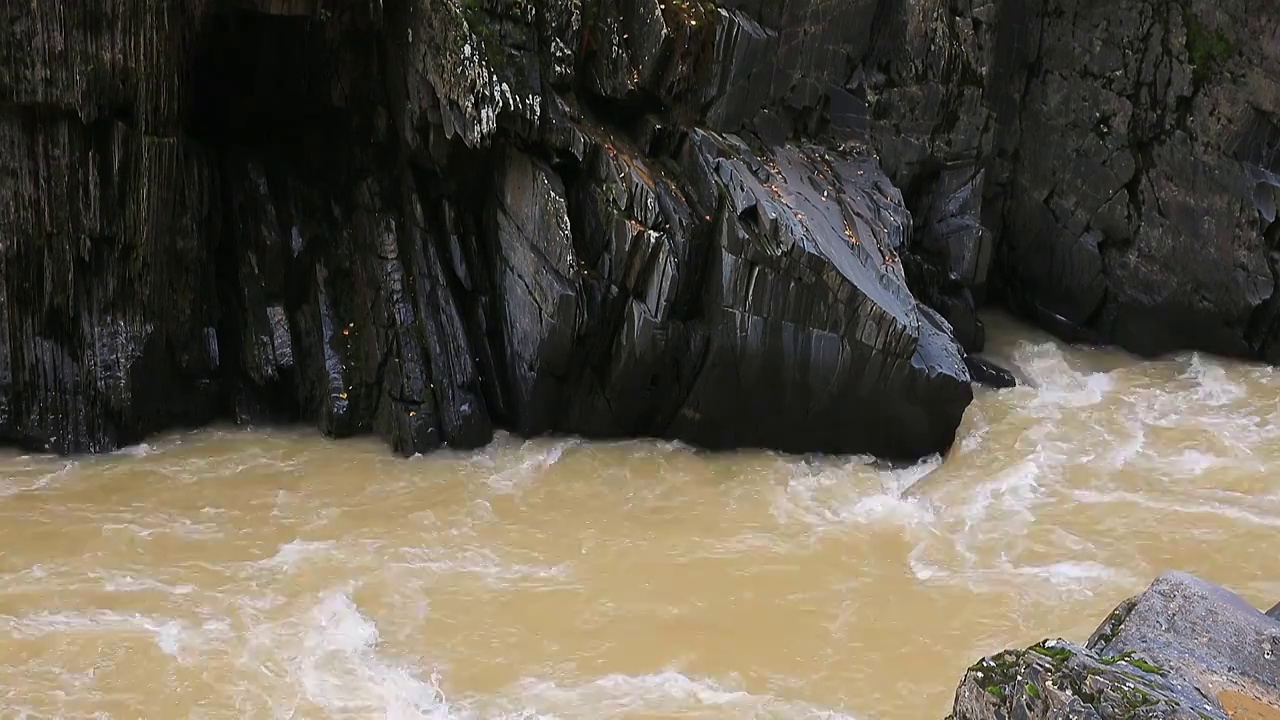 阿坝茸安峡谷河流视频素材