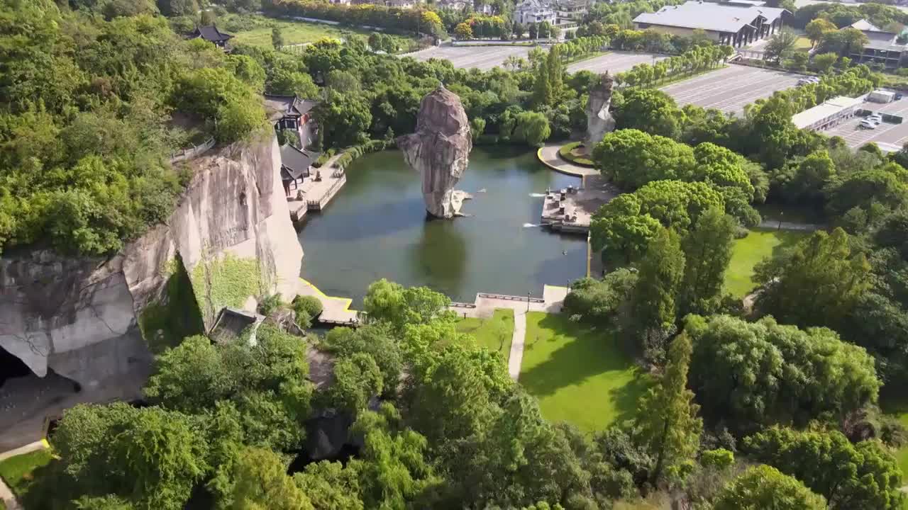 绍兴柯岩地标视频素材