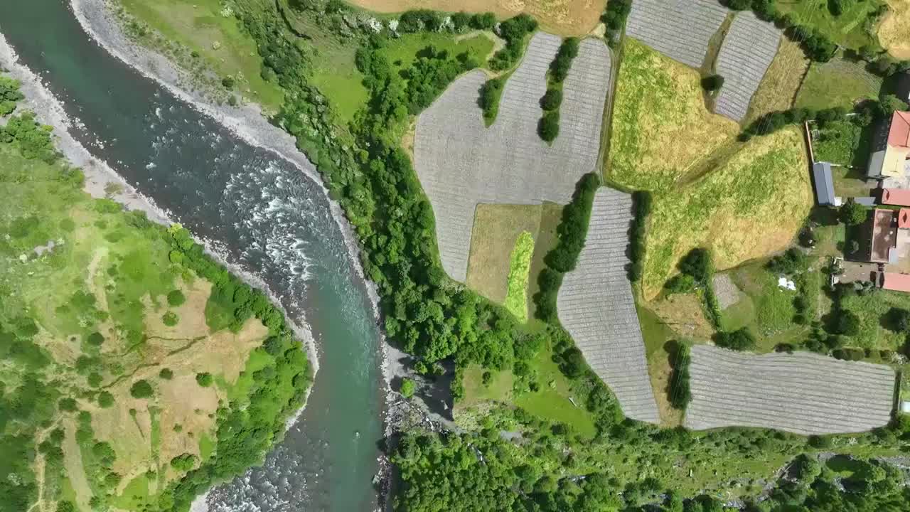 航拍四川甘孜新都桥田园风光视频素材