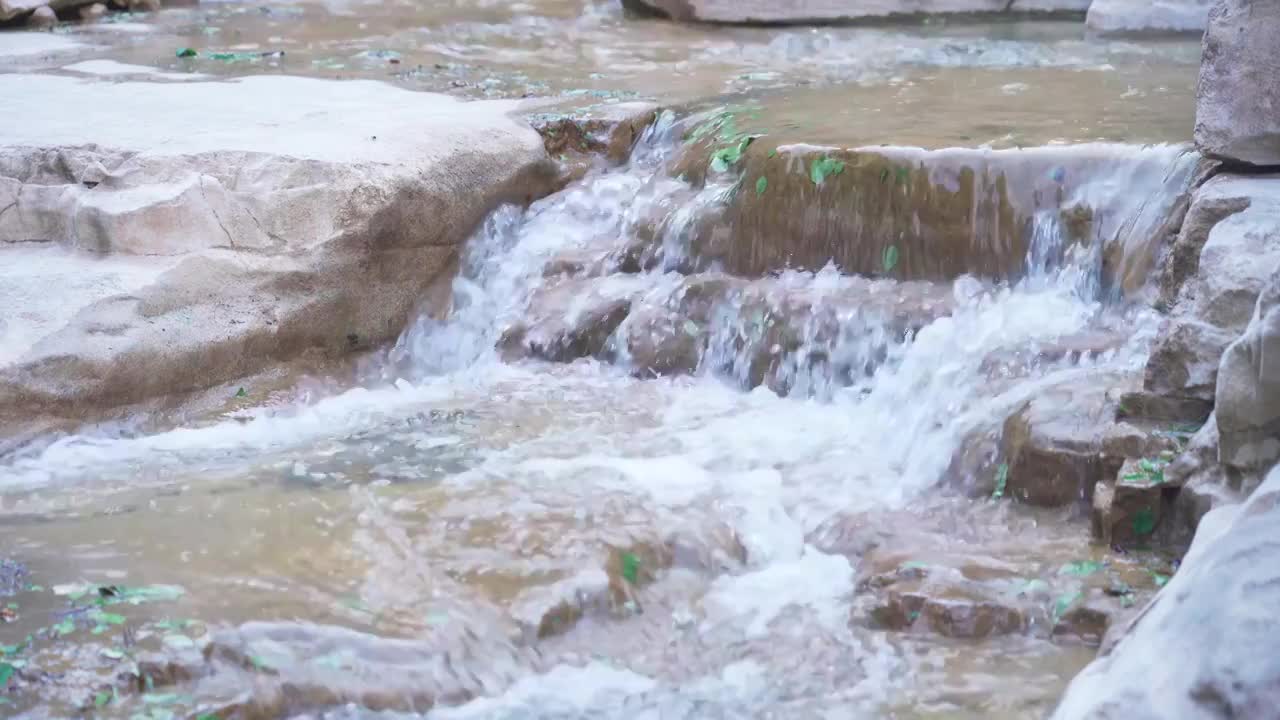 秋季河流瀑布视频素材