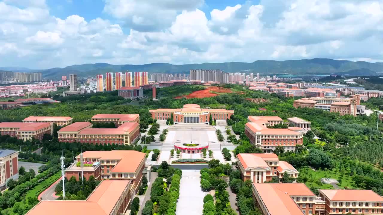 云南大学航拍视频素材