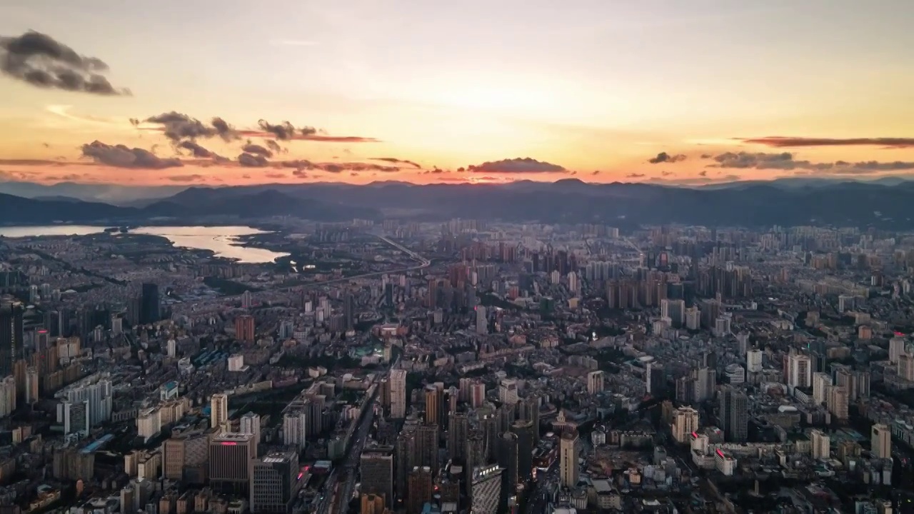 昆明城市CBD风光延时视频素材