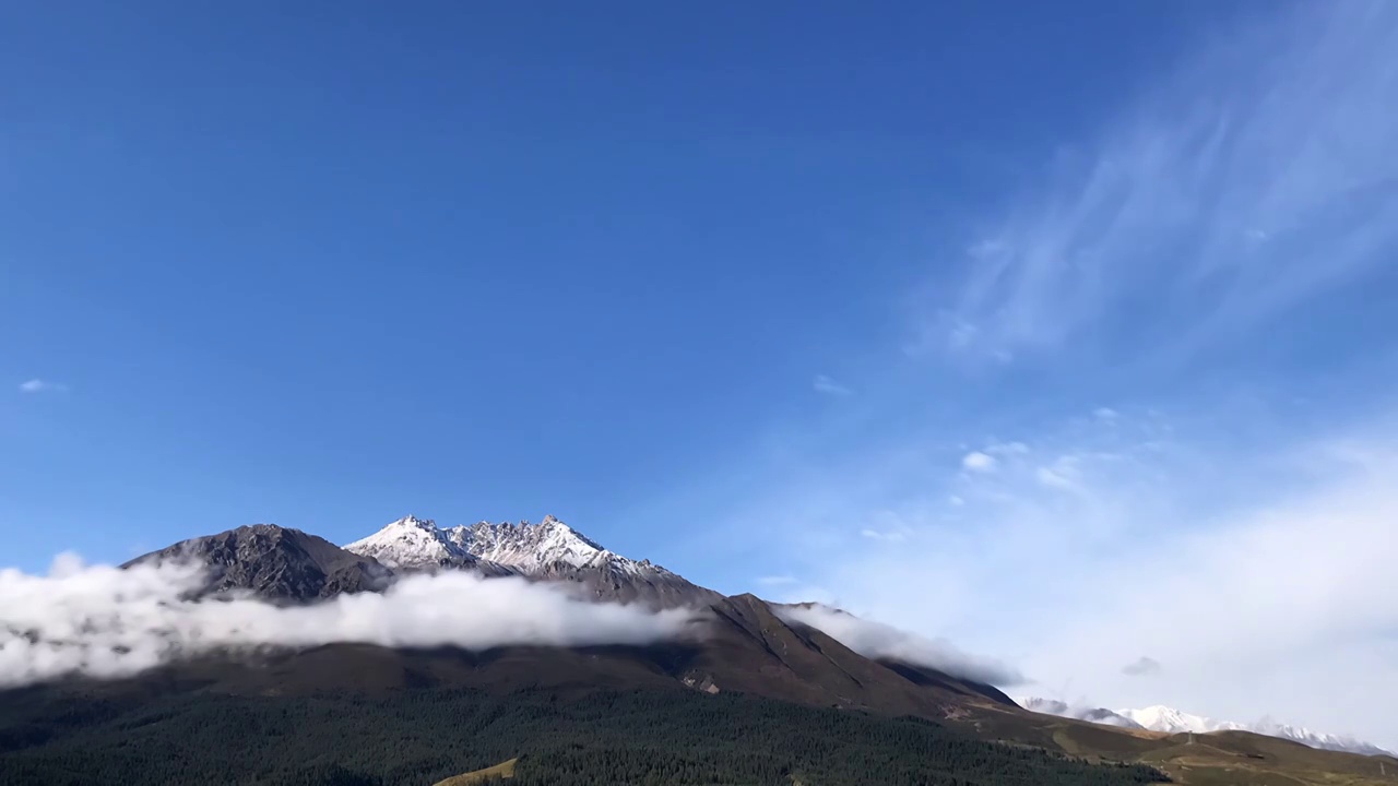 祁连牛心山延时视频素材