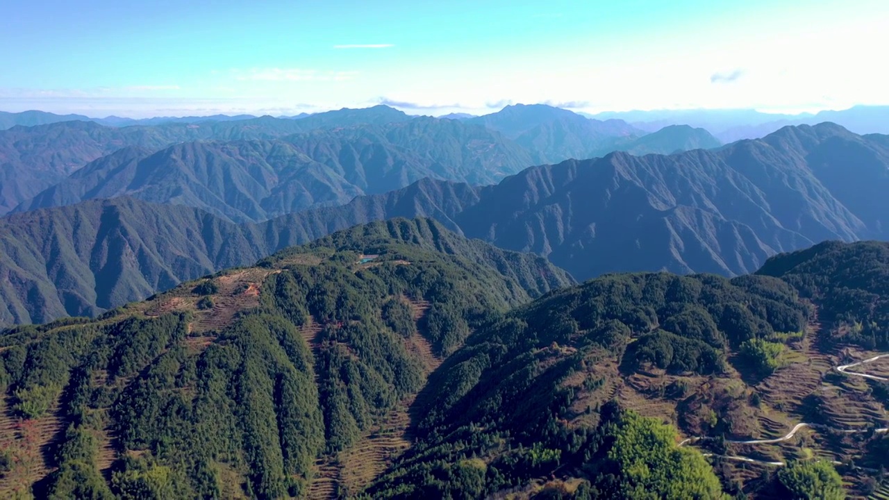 箬寮尖山区航拍视频素材