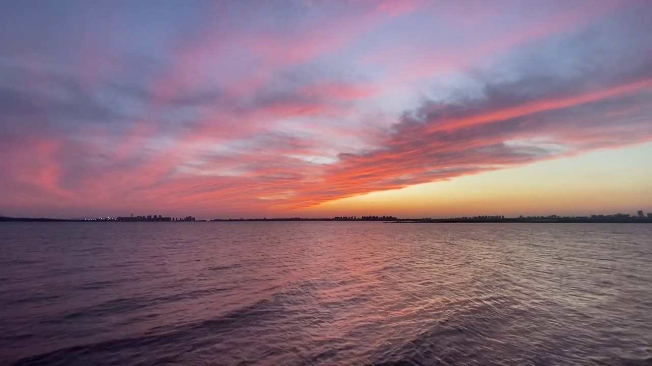 海上晚霞视频素材