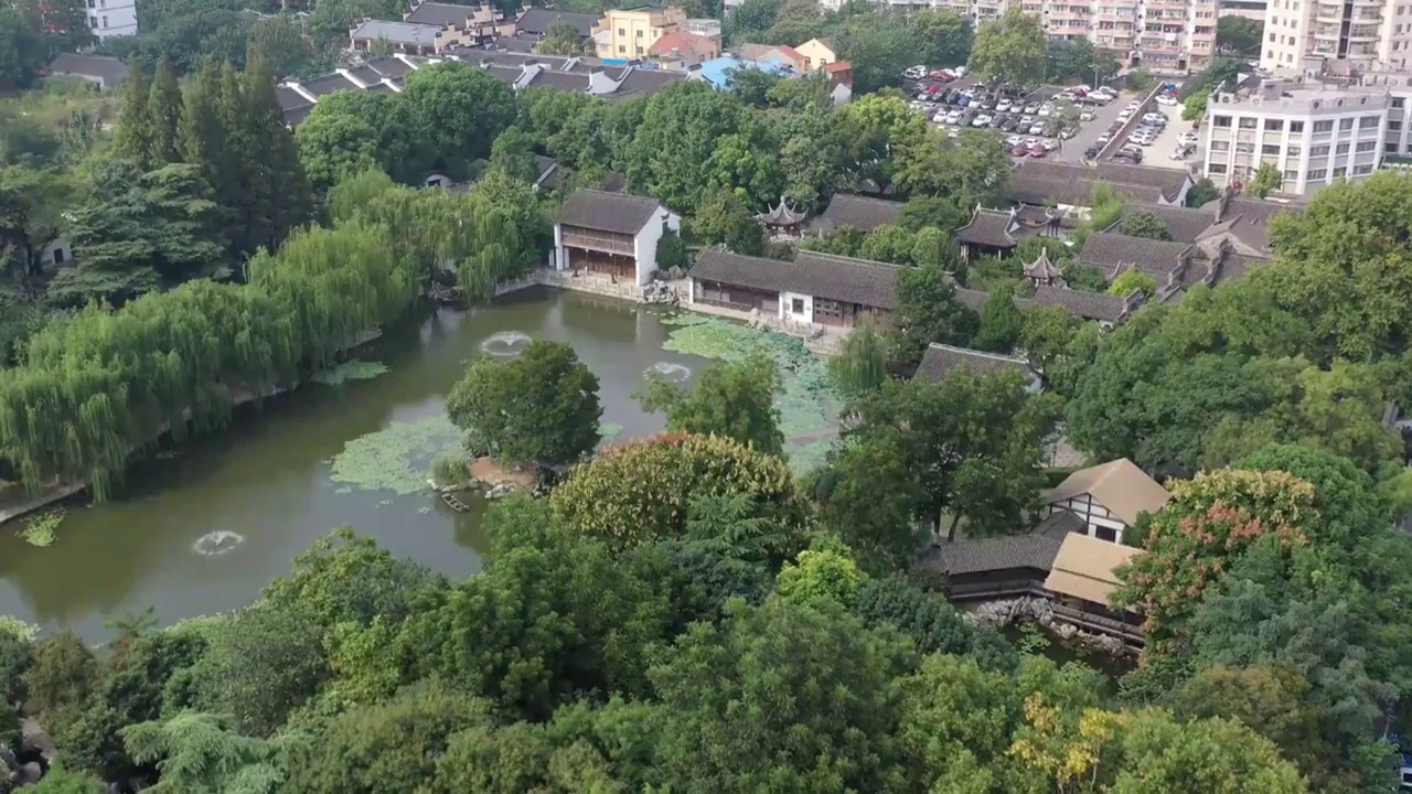 航拍南京胡家花园视频素材