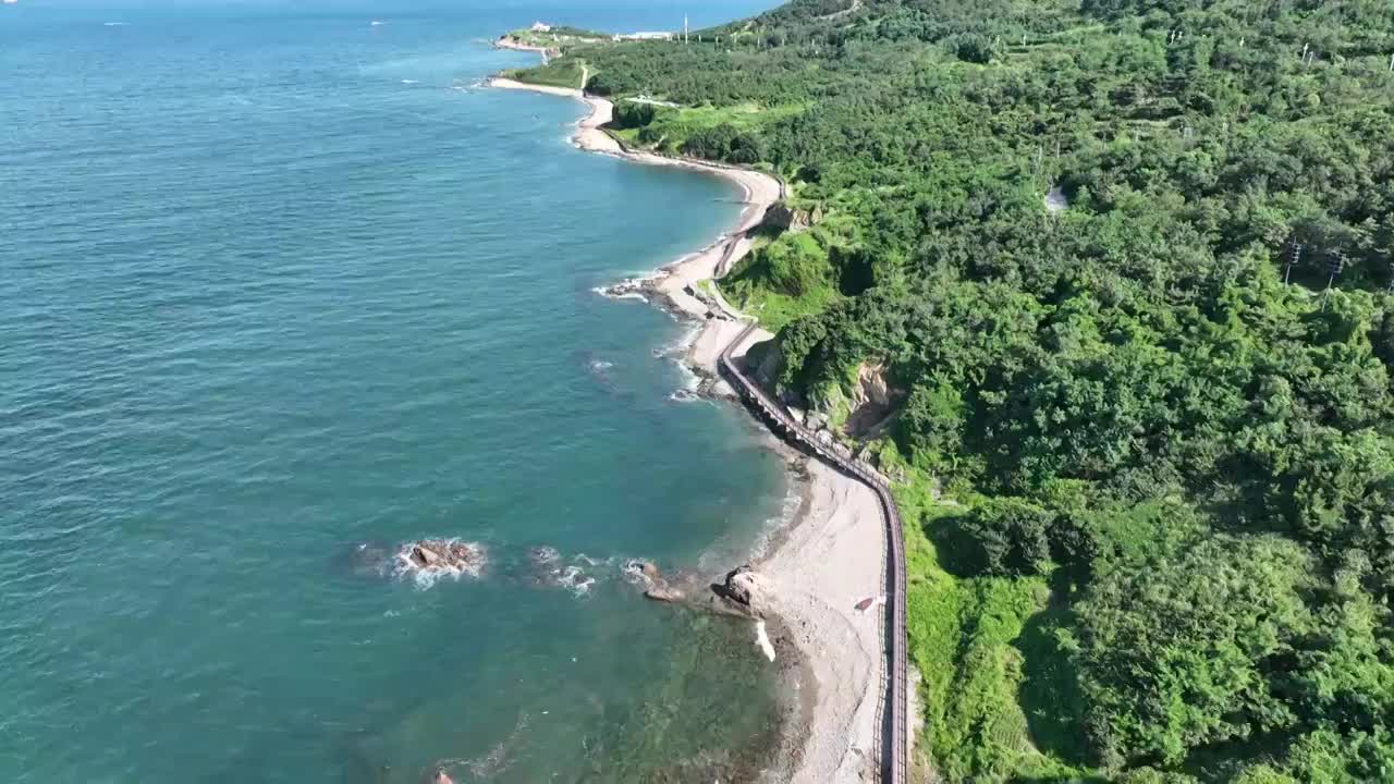 青岛西海岸黄岛海岸线视频素材