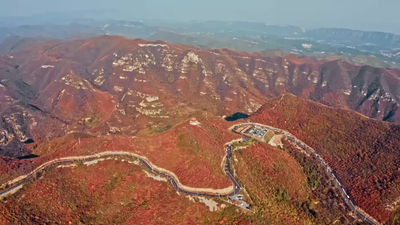 河南省焦作市太行山秋季风景视频素材