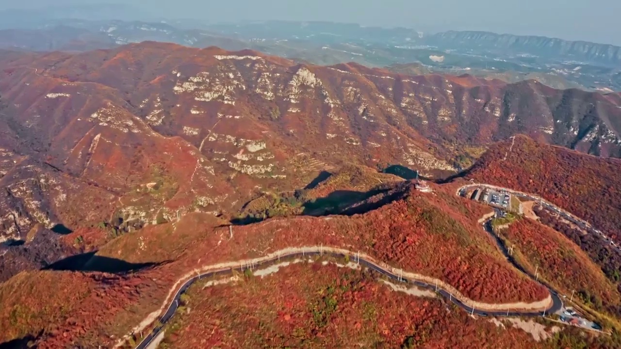 河南省焦作市太行山秋季风景视频素材