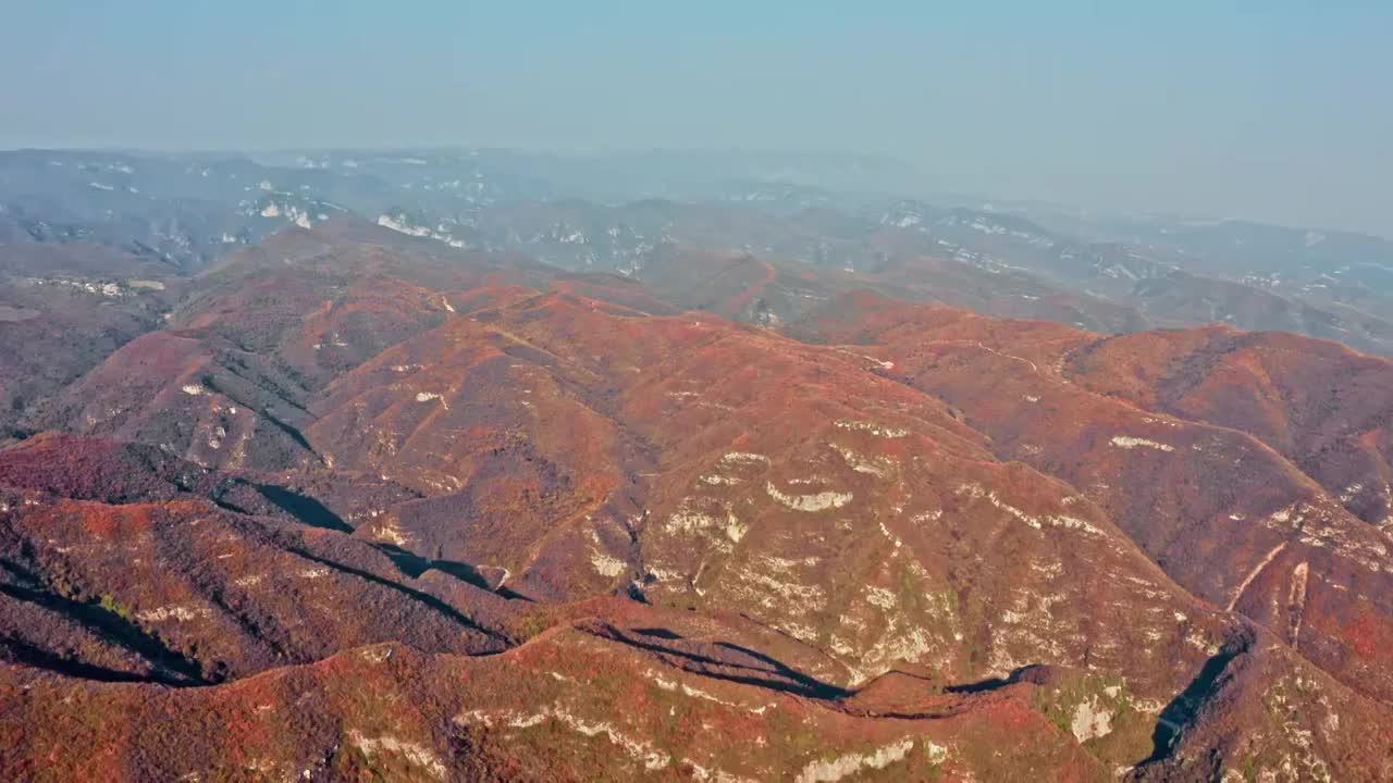 河南省焦作市太行山秋季风景视频素材