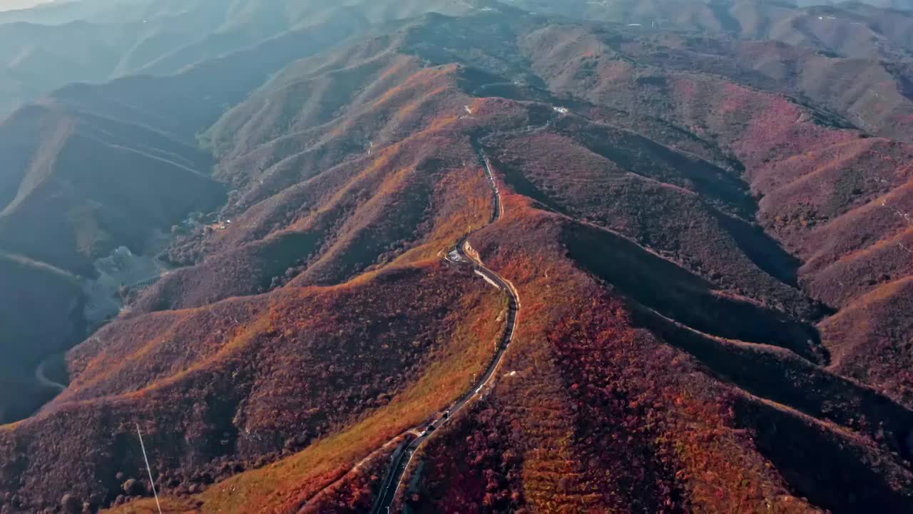 河南省焦作市太行山秋季风景视频素材