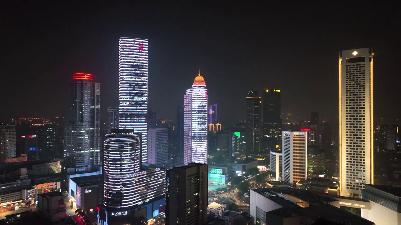 南京新街口夜景视频素材